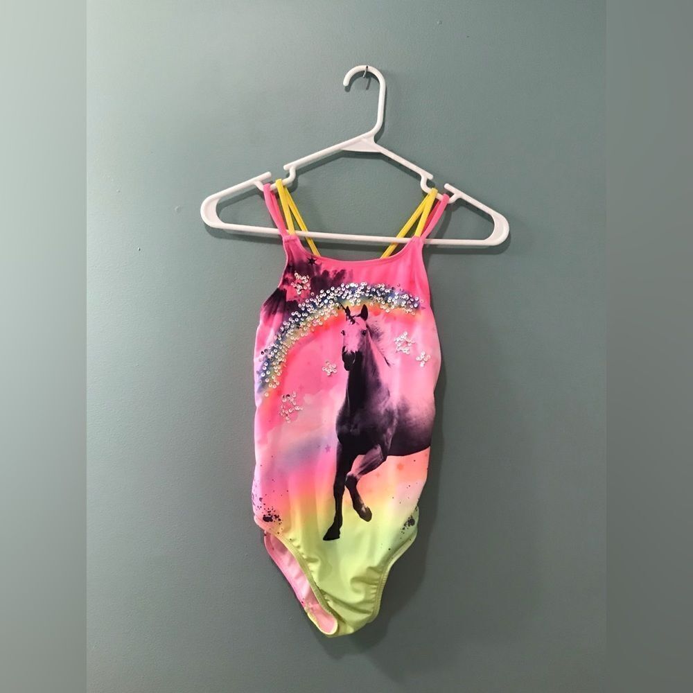 NWT … WONDER NATION “Size: L - (10-12)” Unicorn Swimsuit
